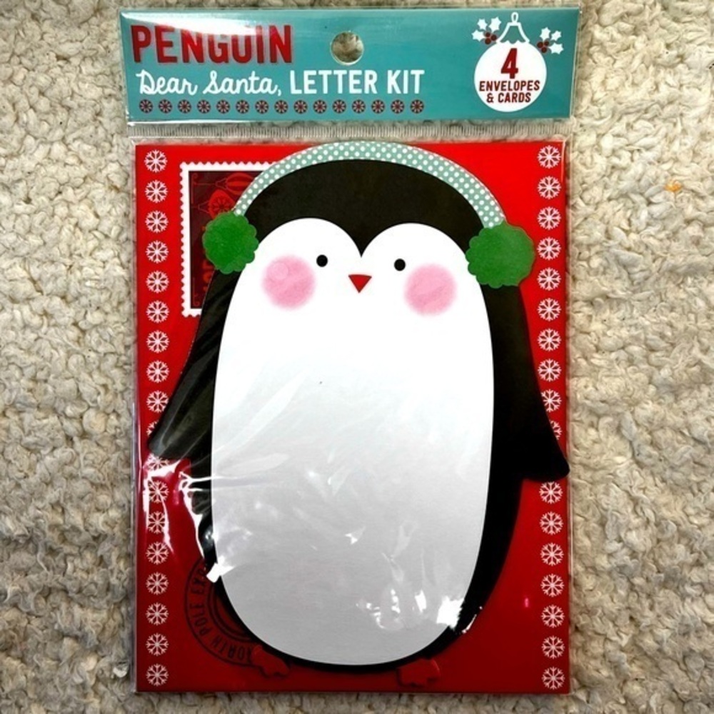 🎄2/$10 OOLY "Penguin" Dear Santa Letter Kit with Cards + Envelopes